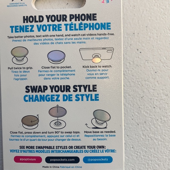 3/$15 Popsocket colorful floral design w black background - Picture 9 of 10